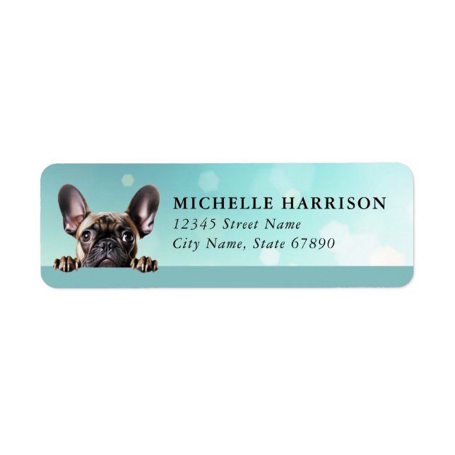 Étiquettes d'adresse de retour de chien Bouledogue (Devant)