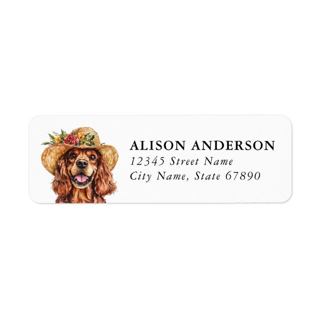 Étiquettes d'adresse de retour de chien Cocker Spa (Devant)