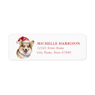 Étiquettes d'adresse de retour de chien Corgi de N