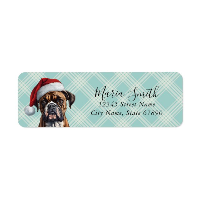 Étiquettes d'adresse de retour de chien de boîte (Devant)