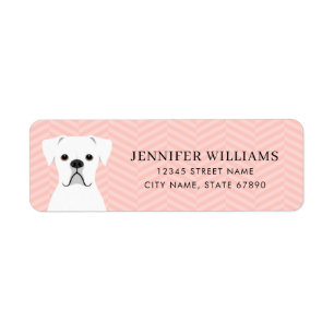 Étiquettes d'adresse de retour de chien de boîte