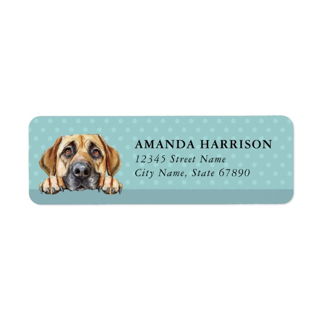 Étiquettes d'adresse de retour de chien Kangal (Devant)
