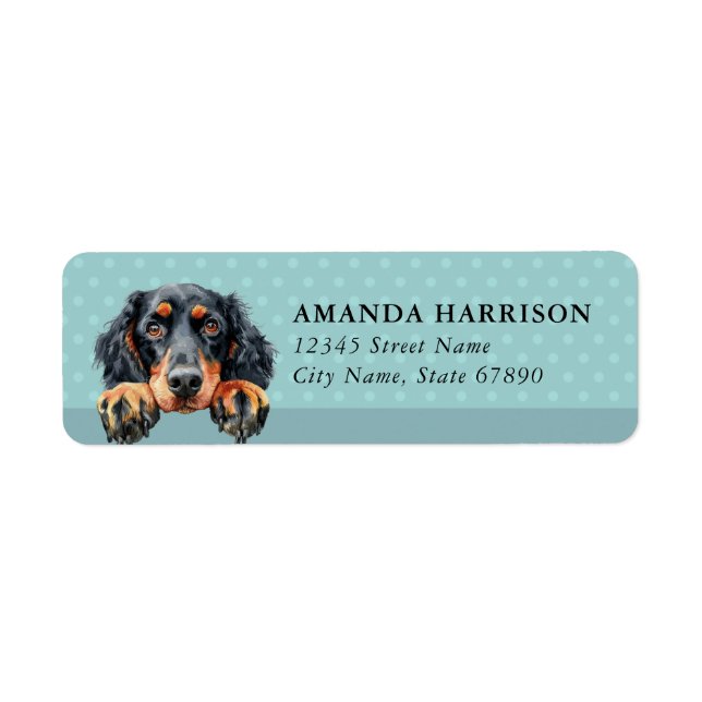 Étiquettes d'adresse de retour de chien Setter Gor (Devant)