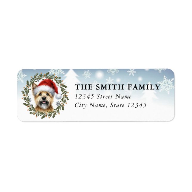 Étiquettes d'adresse de retour de chien Terrier de (Devant)