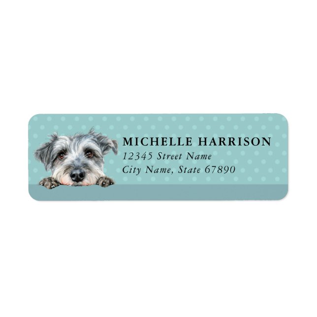 Étiquettes d'adresse de retour de chien Terrier Gl (Devant)