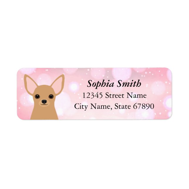Étiquettes d'adresse de retour de Chihuahua (Devant)