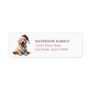 Étiquettes d'adresse de retour de Christmas Labrad