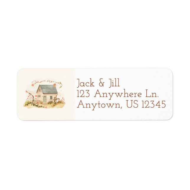 Étiquettes d'adresse de retour de cottage (Devant)