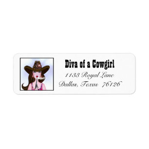 Étiquettes d'adresse de retour de COWGIRL