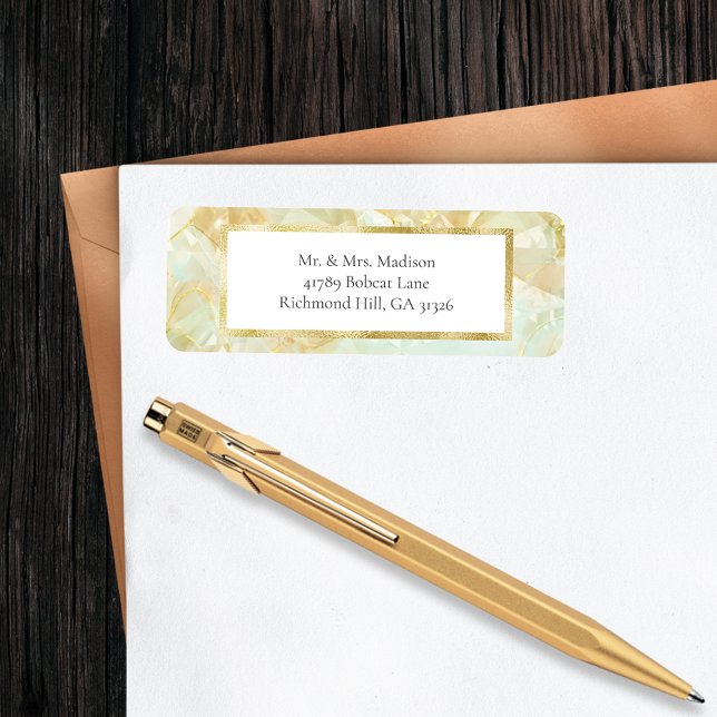 Étiquettes d'adresse de retour de cristal de champ (Créateur téléchargé)