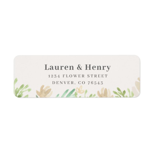 Étiquettes d'adresse de retour de fleurs de printe (Devant)