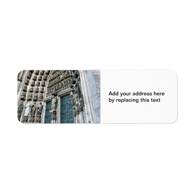Étiquettes d'adresse de retour de la cathédrale de (Devant)