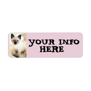 ÉTIQUETTES D'ADRESSE DE RETOUR DE LA CUISINE CAT S