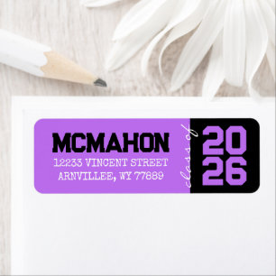 Étiquettes d'adresse de retour de la graduation vi