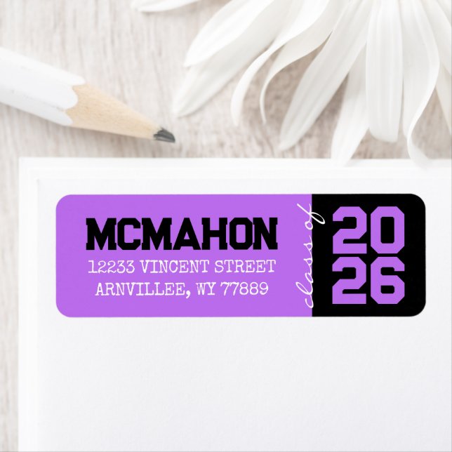 Étiquettes d'adresse de retour de la graduation vi (En situation)