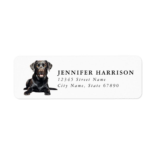 Étiquettes d'adresse de retour de Labrador Retriev (Devant)