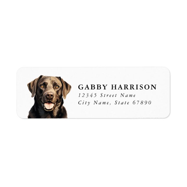 Étiquettes d'adresse de retour de Labrador Retriev (Devant)