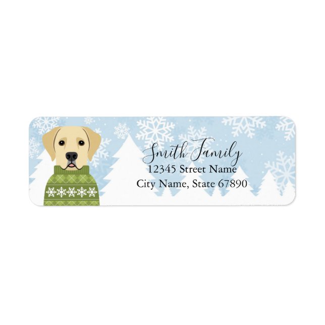 Étiquettes d'adresse de retour de Labrador Retriev (Devant)