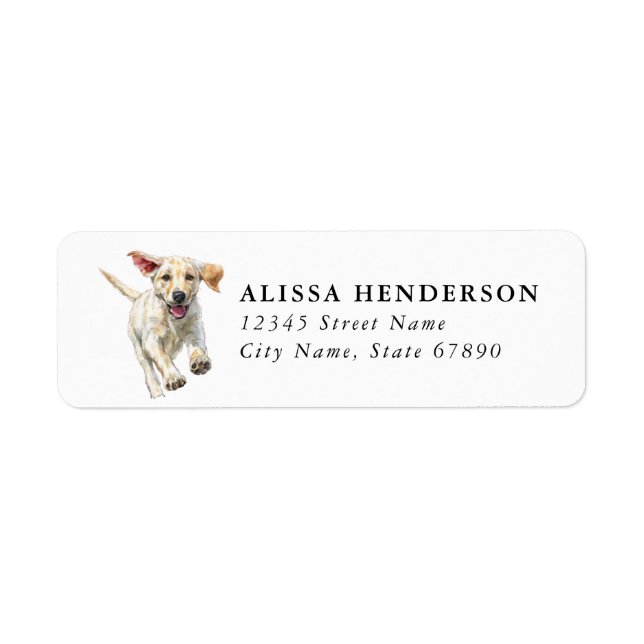 Étiquettes d'adresse de retour de Labrador Retriev (Devant)