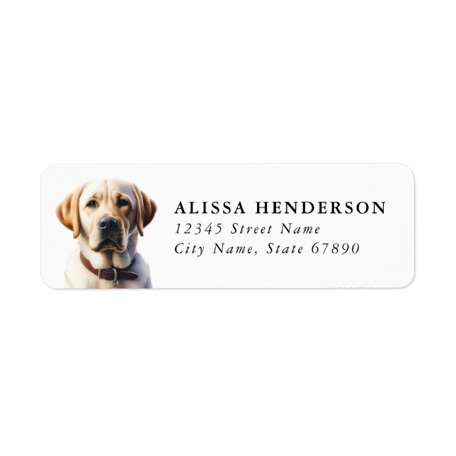 Étiquettes d'adresse de retour de Labrador Retriev (Devant)