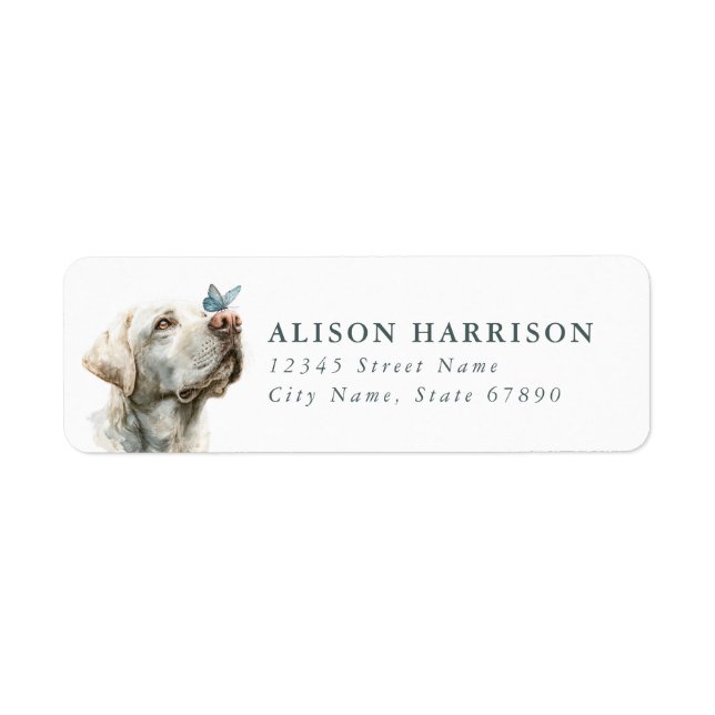 Étiquettes d'adresse de retour de Labrador Retriev (Devant)