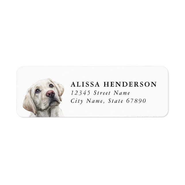 Étiquettes d'adresse de retour de Labrador Retriev (Devant)