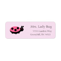 Étiquettes d'adresse de retour de Ladybug