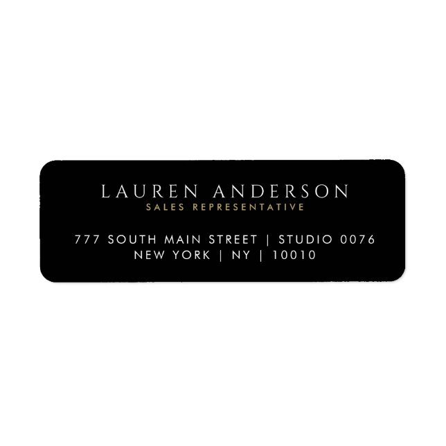 Étiquettes d'adresse de retour de l'agent immobili (Devant)