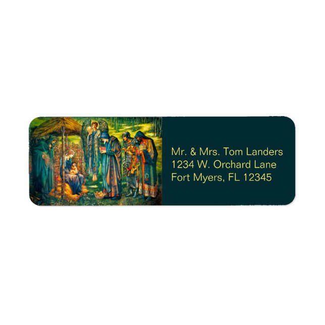 Étiquettes d'adresse de retour de l'étoile de Beth (Devant)