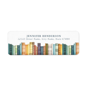 Étiquettes d'adresse de retour de livres colorés