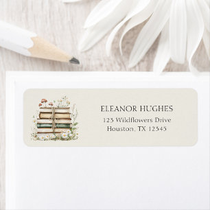 Étiquettes d'adresse de retour de livres de botani