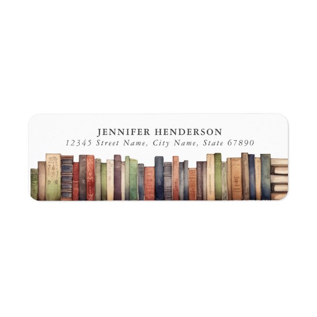 Étiquettes d'adresse de retour de livres mignons (Devant)