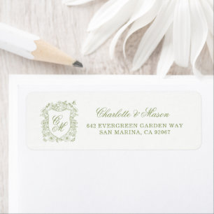Étiquettes d'adresse de retour de mariage au motif