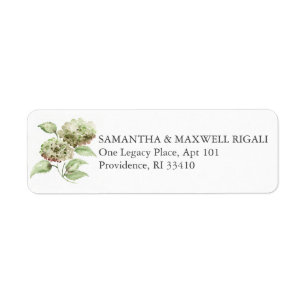Étiquettes d'adresse de retour de mariage aux hort
