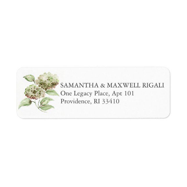 Étiquettes d'adresse de retour de mariage aux hort (Devant)