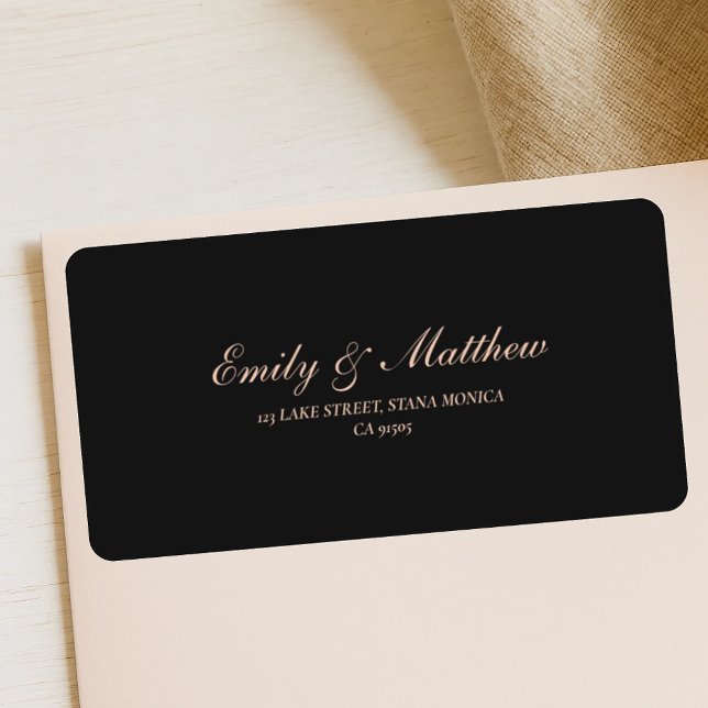 Étiquettes d'adresse de retour de mariage minimali (Créateur téléchargé)