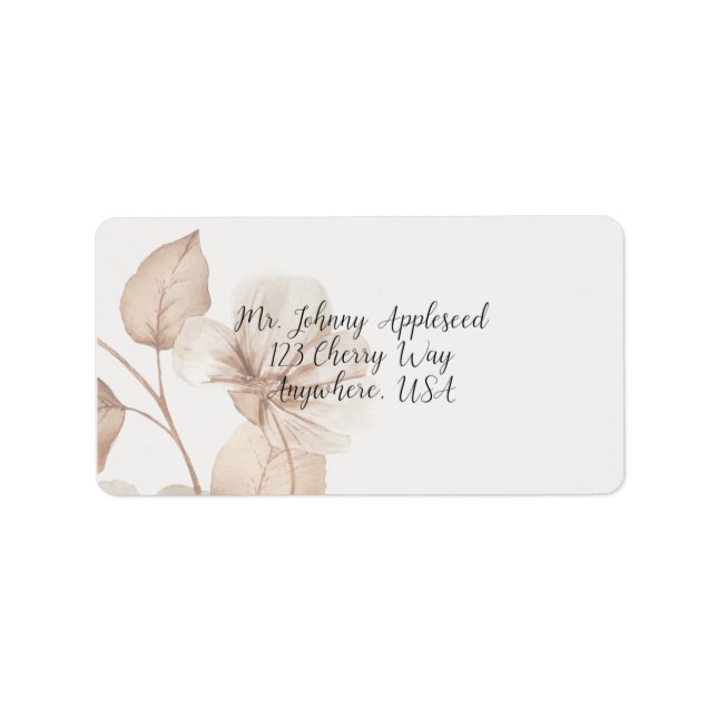 Étiquettes d'adresse de retour de mariage Rustic R (Devant)