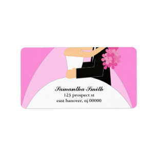 Étiquettes d'adresse de retour de mariée et de cha