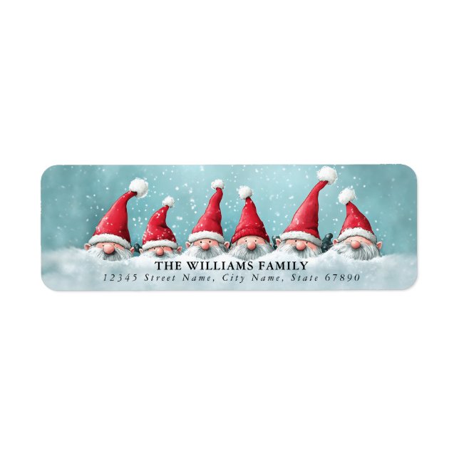 Étiquettes d'adresse de retour de Noël (Devant)