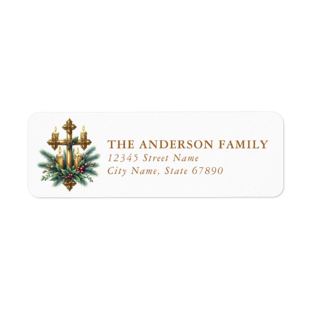 Étiquettes d'adresse de retour de Noël (Devant)