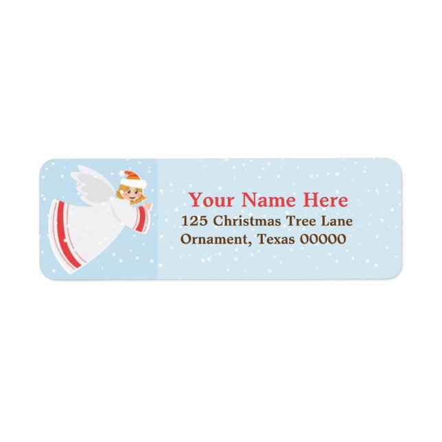 Étiquettes d'adresse de retour de Noël (Devant)