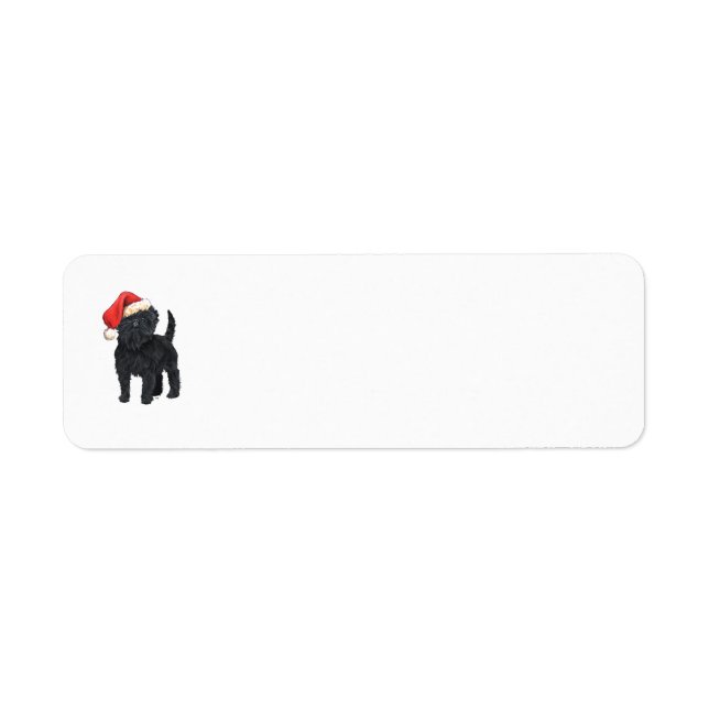 Étiquettes d'adresse de retour de Noël Affenpinsch (Devant)