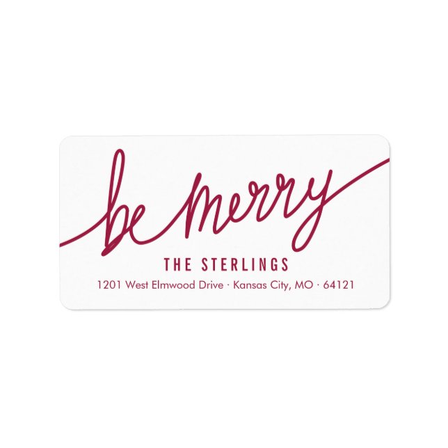 Étiquettes d'adresse de retour de Noël rouge et bl (Devant)