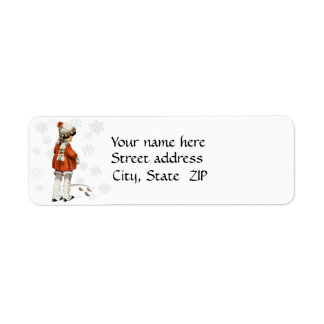 Étiquettes d'adresse de retour de Noël vintage
