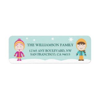 Étiquettes d'adresse de retour de notre famille (a