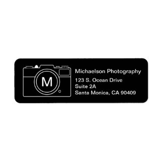 Étiquettes d'adresse de retour de photographie de