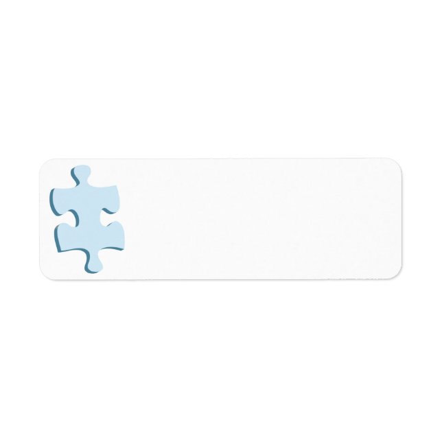 Étiquettes d'adresse de retour de pièce de puzzle (Devant)