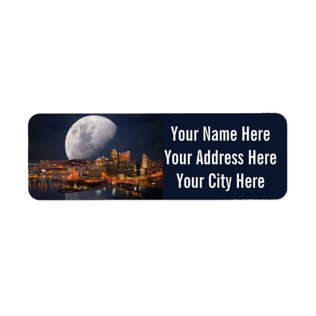 Étiquettes d'adresse de retour de Pittsburgh (Devant)