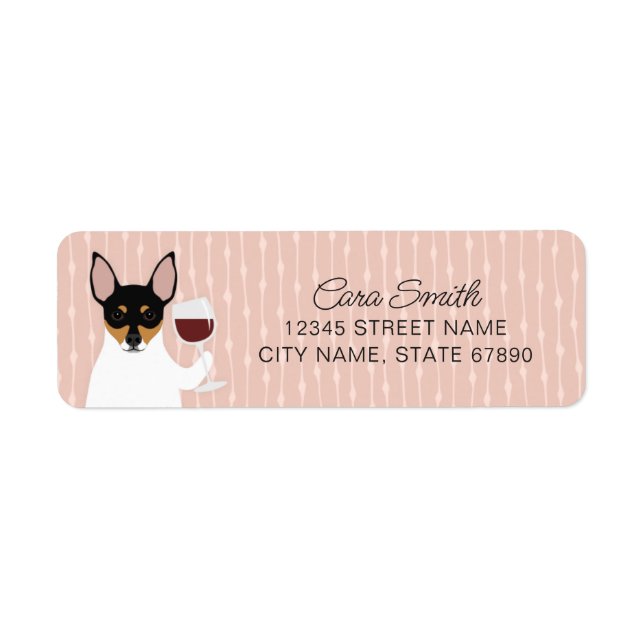 Étiquettes d'adresse de retour de Rat Terrier (Devant)