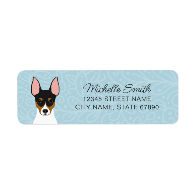 Étiquettes d'adresse de retour de Rat Terrier (Devant)